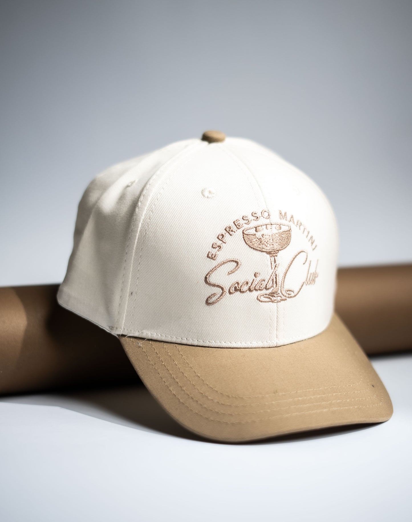 Biege Two Tone Social Club Cap -PK15