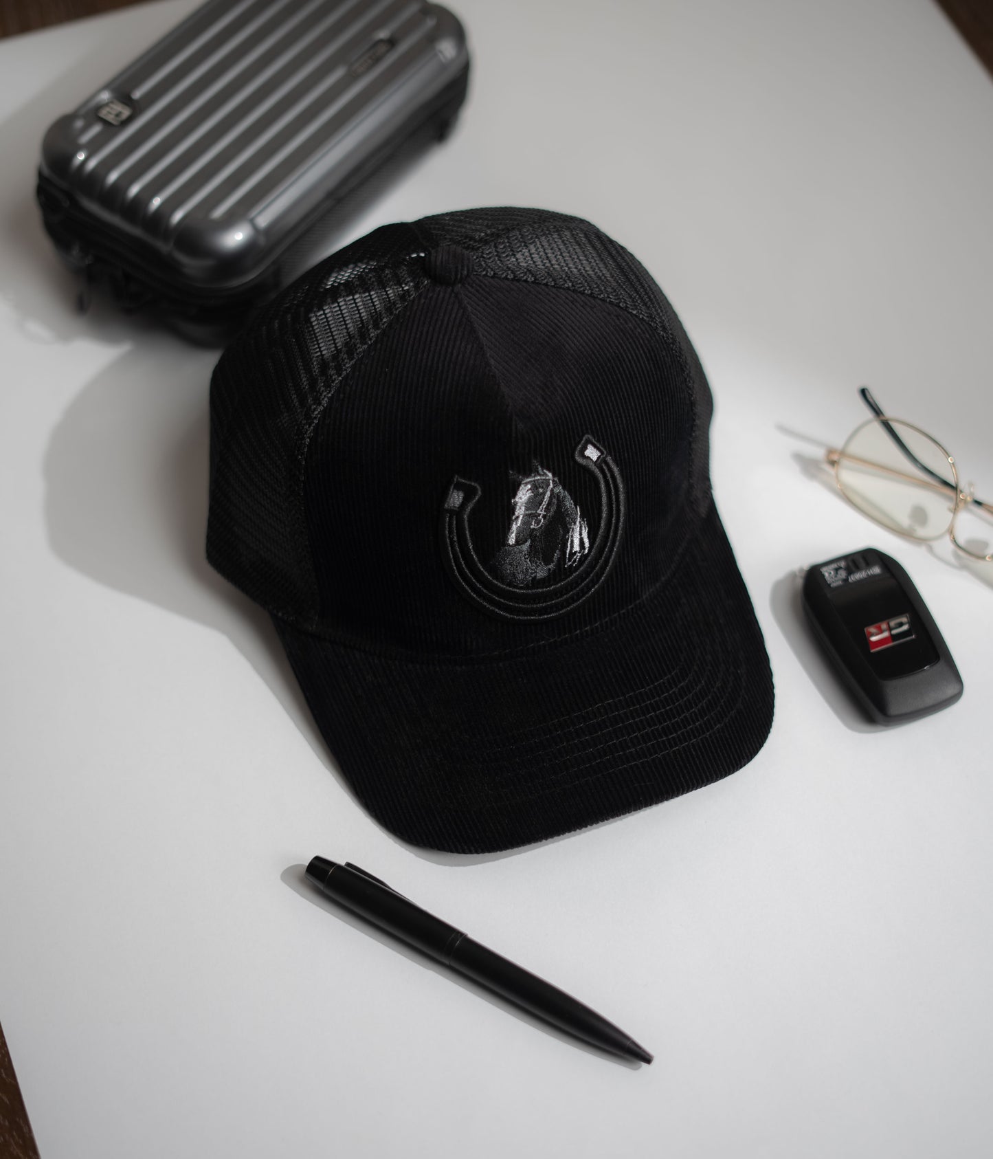 Black Corduroy Net Cap -IMP11