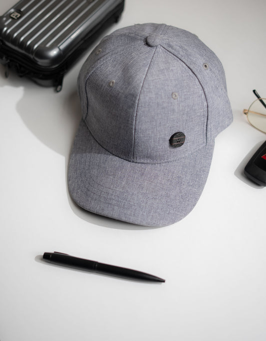 Grey Button Cap -IMP64