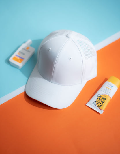 White Mesh Cap -IMP58