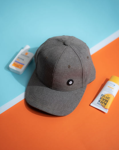 Light Brown Button Cap -IMP63