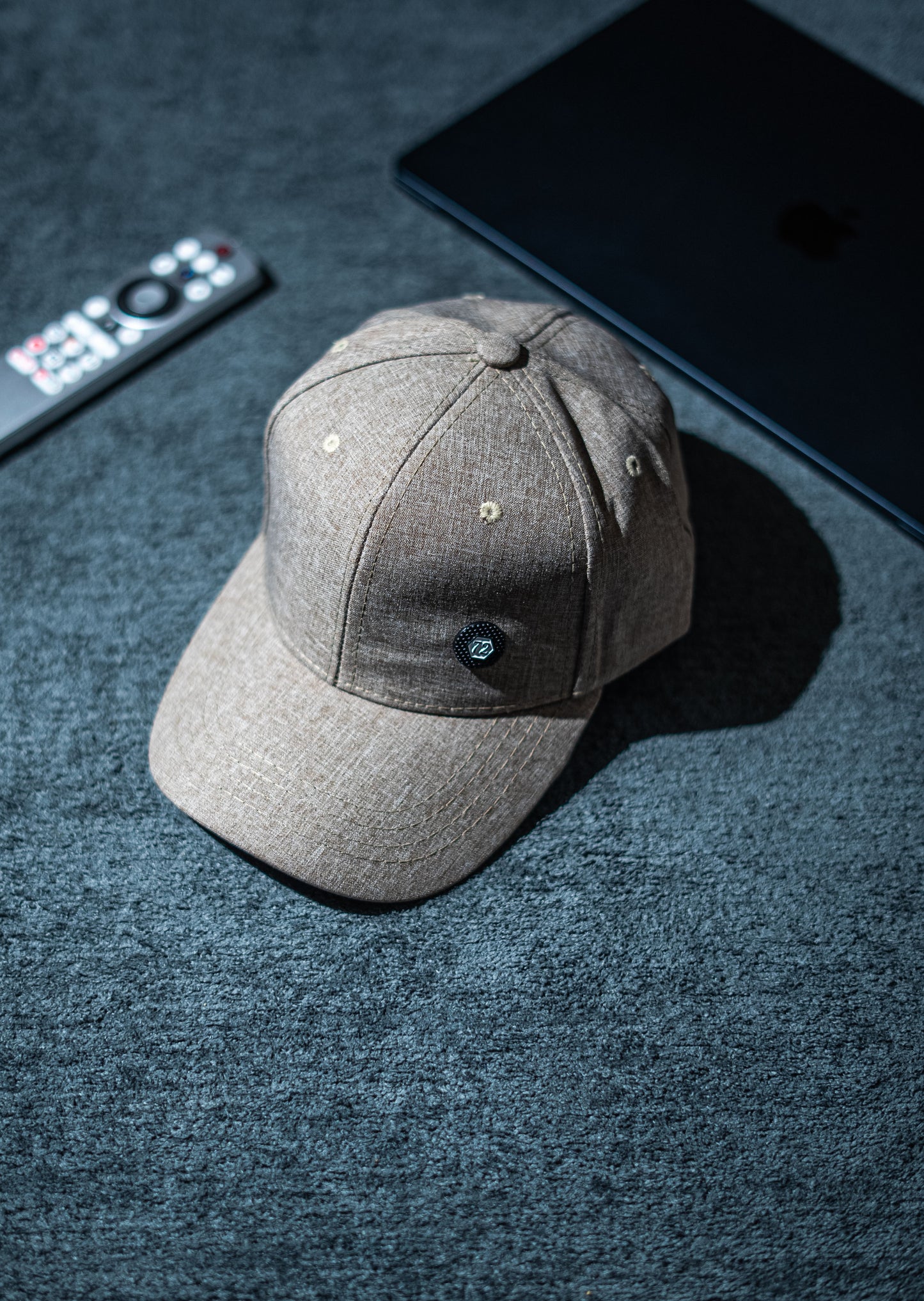 Light Brown Button Cap -IMP63