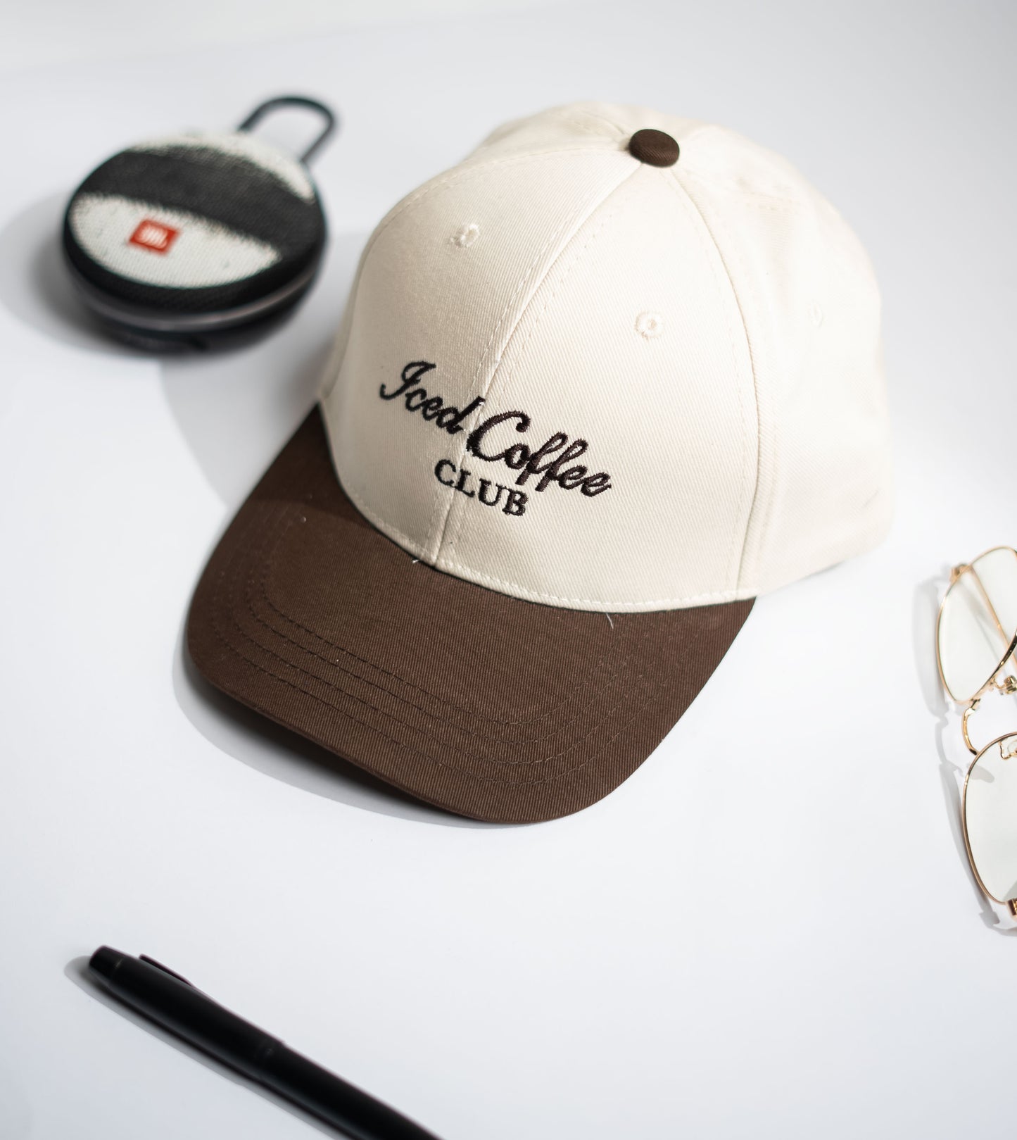 Brown Two Tone Iced Coffee Cap -PK09