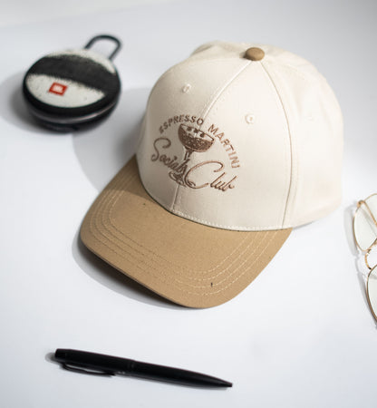 Biege Two Tone Social Club Cap -PK15
