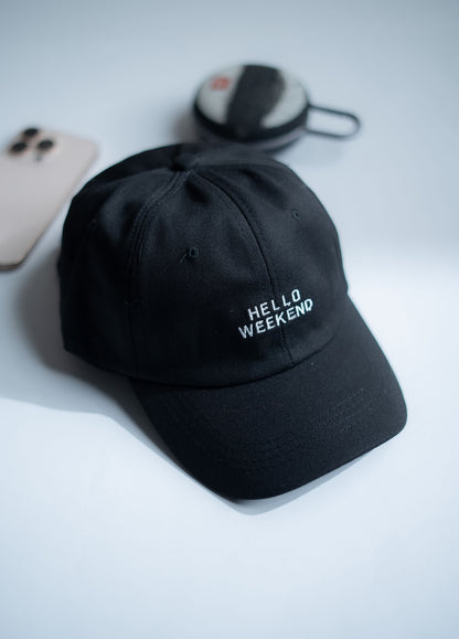 Black Hello Weekend Cap -IMP53