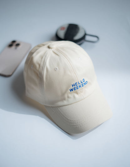 Biege Hello Weekend Cap -IMP55