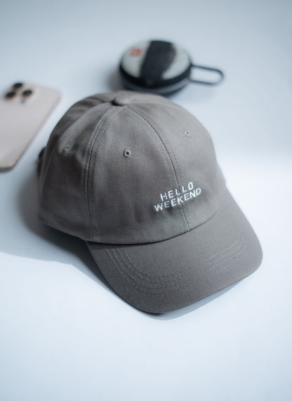 Grey Hello Weekend Cap -IMP56