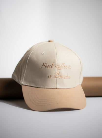 Beige cap with text on a light gray background in Pakistan by Caps Nation
